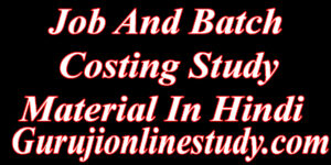 Job And Batch Costing
