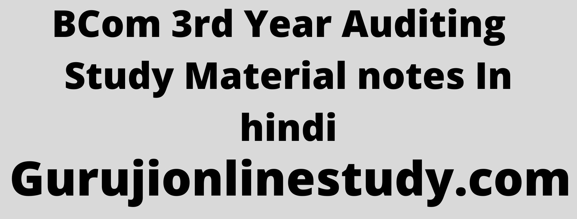 Management Audit Study material