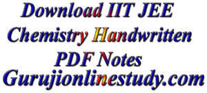 IIT JEE Chemistry Handwritten