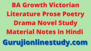 Growth Victorian Literature Prose