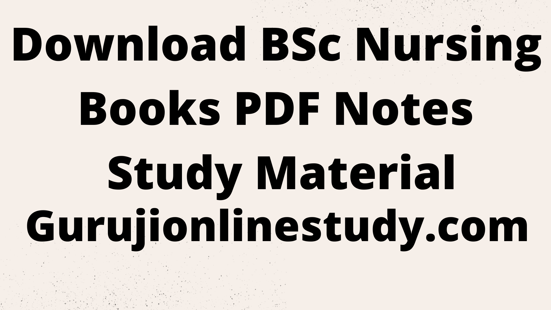 BSc Nursing Books PDF