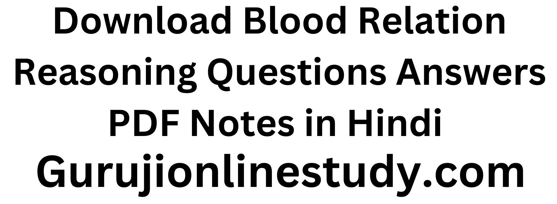 Blood Relation Reasoning Questions
