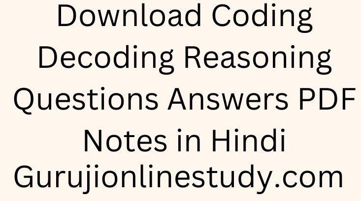 Download Coding Decoding Reasoning