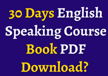 English Speaking Course PDF