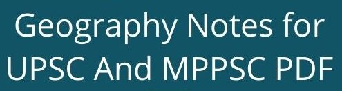 Geography MPPSC Books Notes