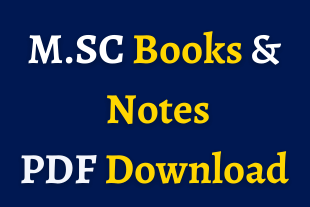 M.Sc Books Notes PDF